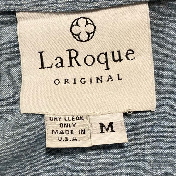 LaRoque Betty B Top Chambray Denim Peplum - Picture 5 of 11